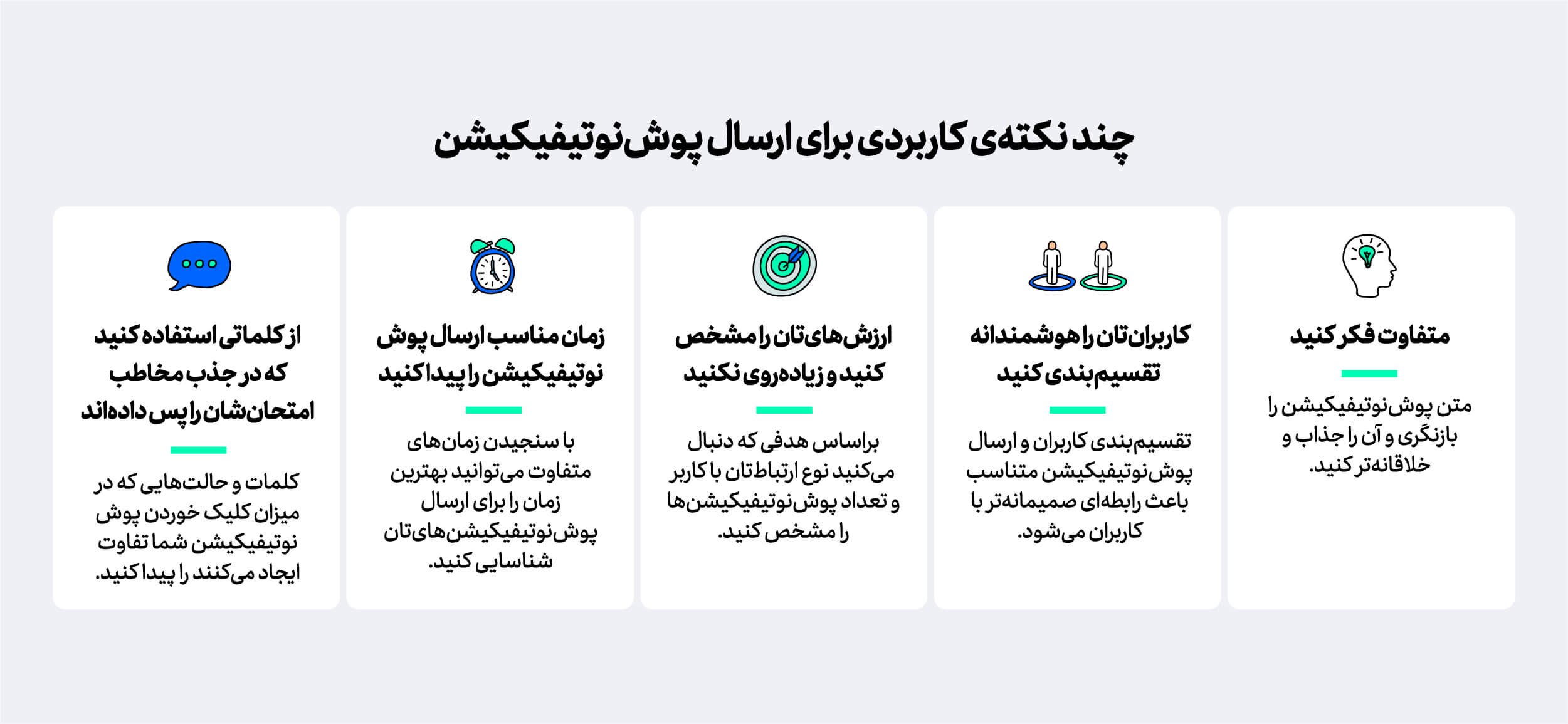 نکات کاربردی برای ارسال پوش‌نوتیفیکیشن